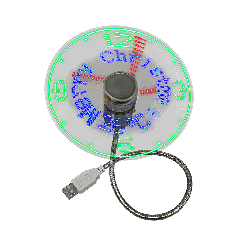 Mini-USB-tuuletin LED-kellon lahjatuulettimella (DS02)